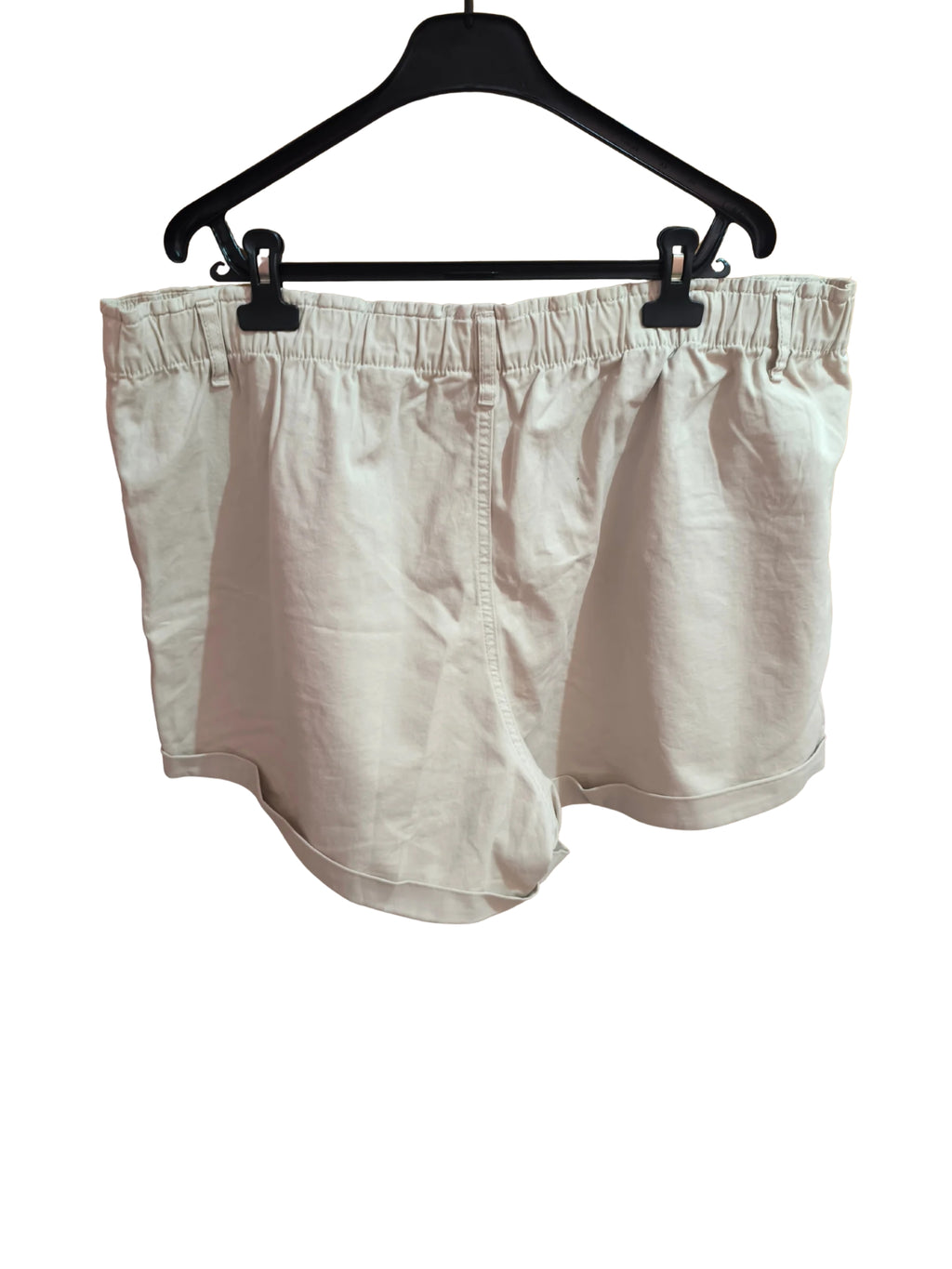 Short H&M de cintura alta con cintura elástica beige – Talla XXL