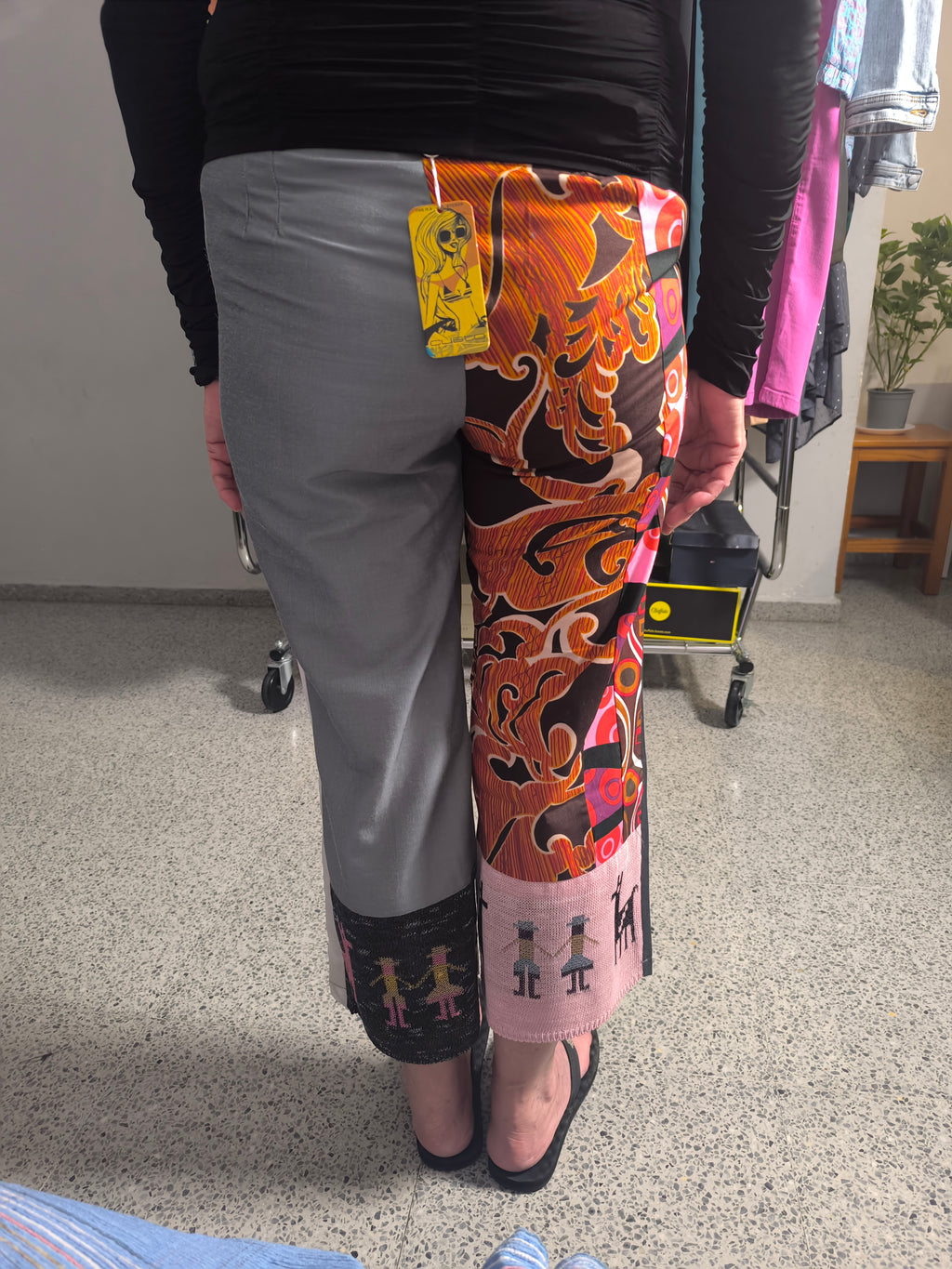 💎🌈 Pantalón CUSTO BARCELONA patchwork étnico exclusivo – diseño artístico  🌈💎