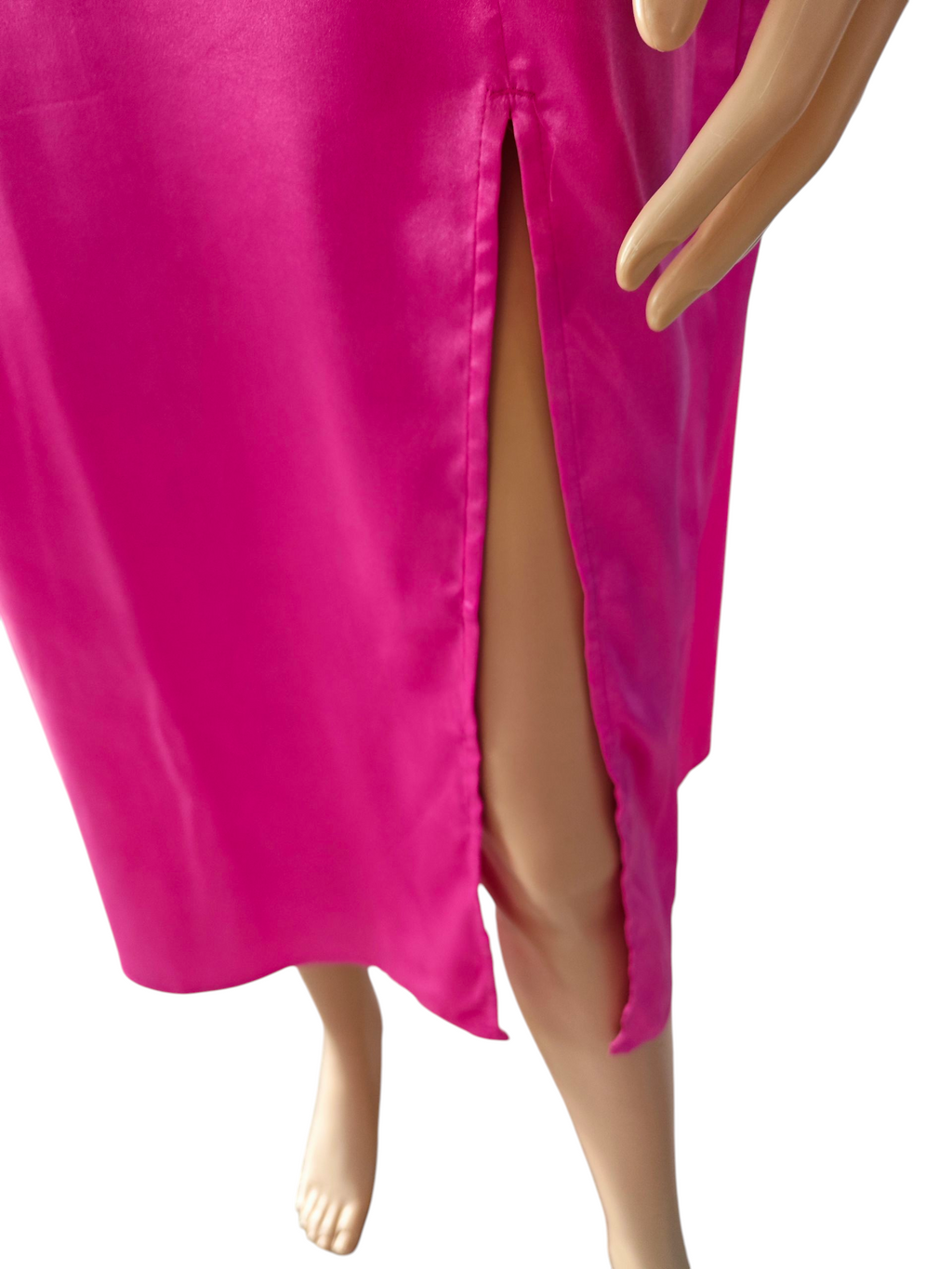 🩷 Vestido lencero rosa cerise H&M – Talla 46 – NUEVO🩷