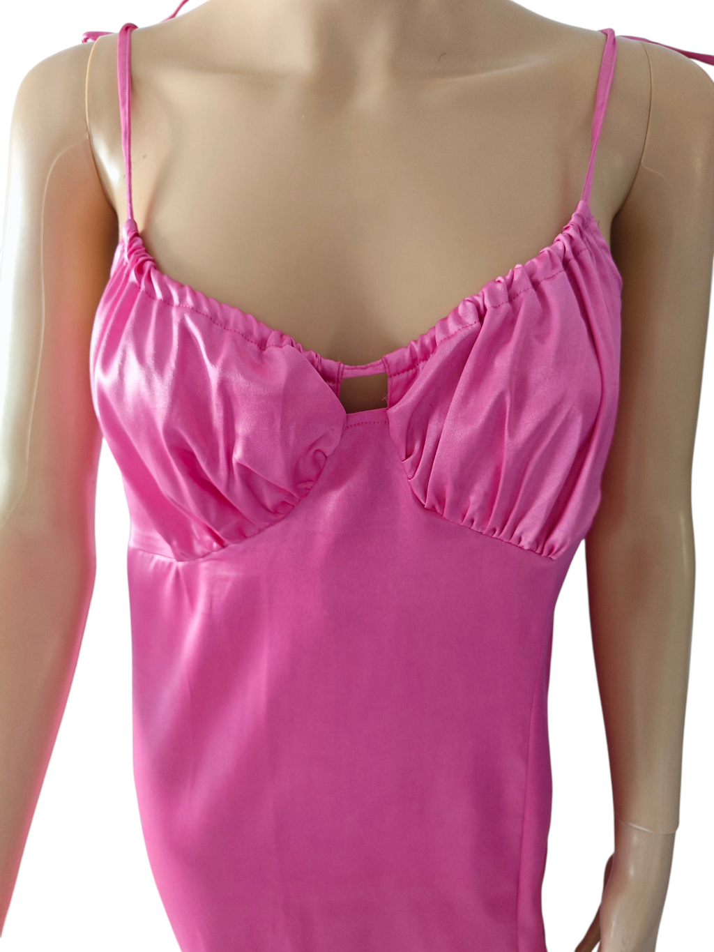 🩷 Vestido lencero rosa cerise H&M – Talla 46 – NUEVO🩷