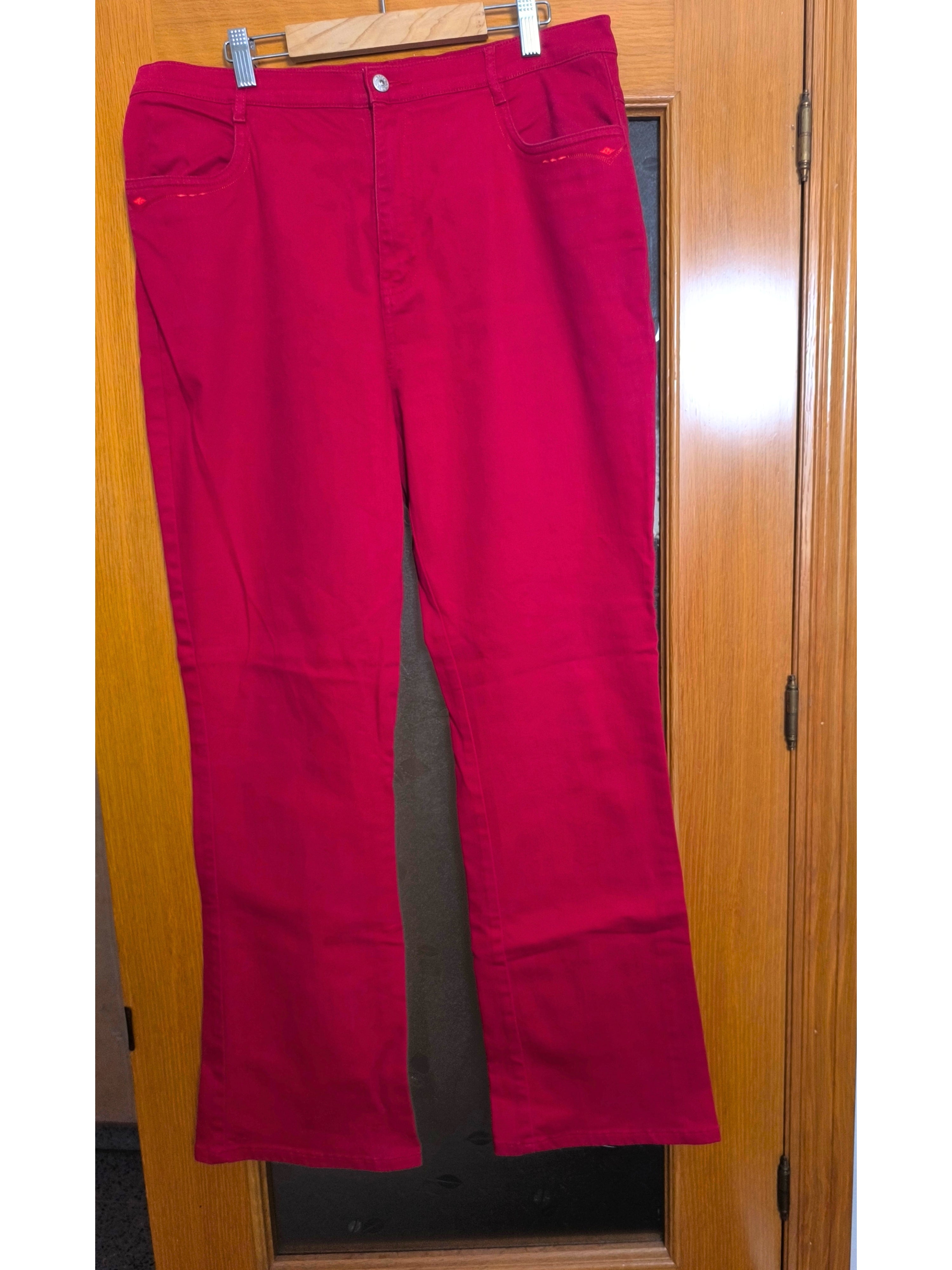 Pantalón vaquero rojo elástico Wanquinq talla 48 – Segunda mano