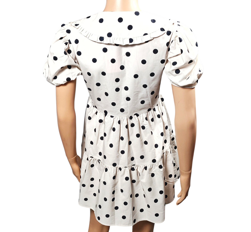 🤍🖤 Vestido Miss Selfridge Petites de lunares romántico 🤍🖤