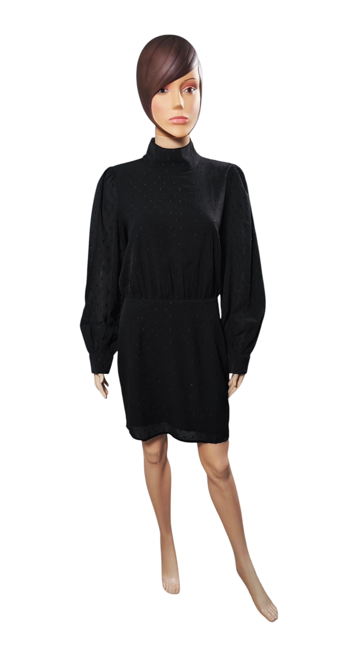 🖤 Vestido negro Esprit con brillo y cuello alto ✨🖤