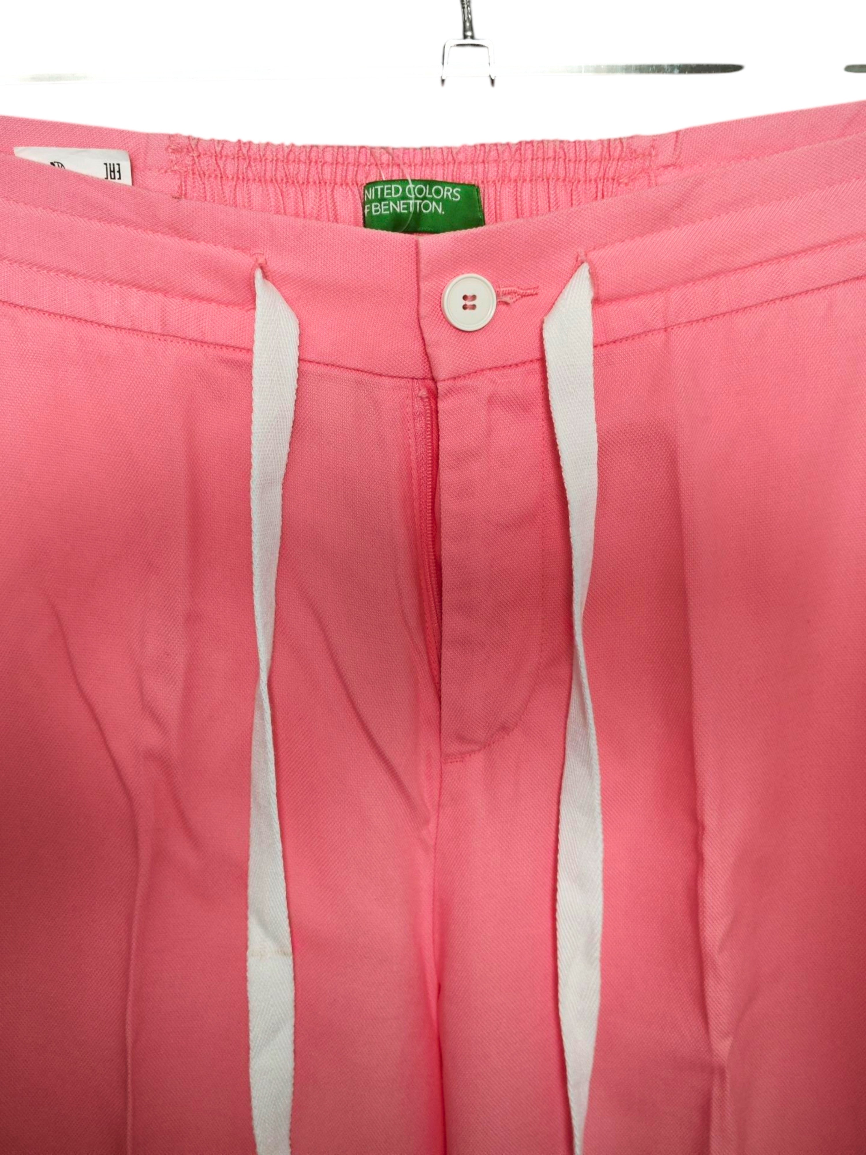💗🌸 Pantalón BENETTON rosa empolvado – lyocell premium – fluido y veraniego🌸💗
