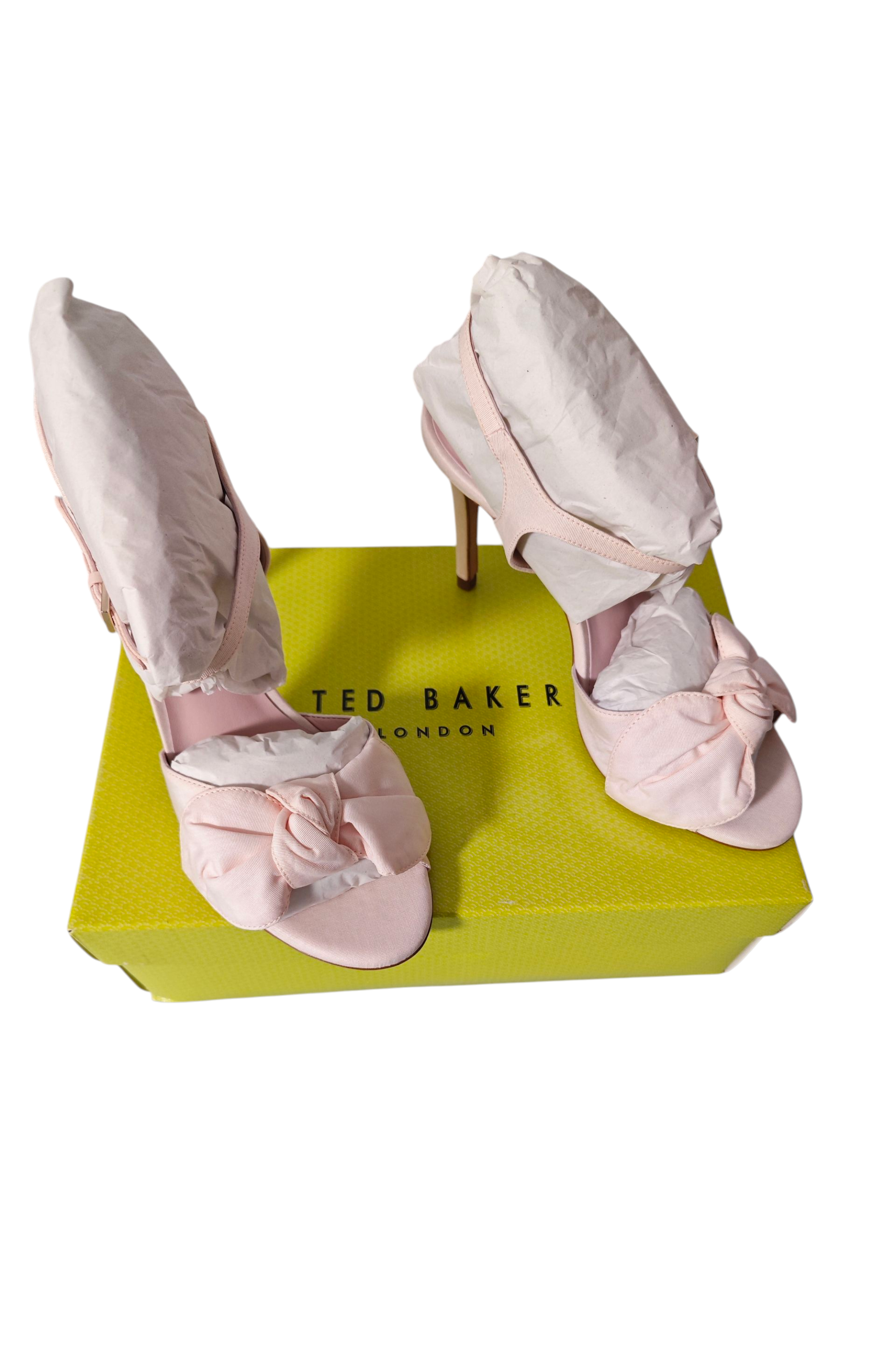 💗✨ Sandalias rosa con lazo Ted Baker — tacón fino 9 cm (37,5) ✨💗