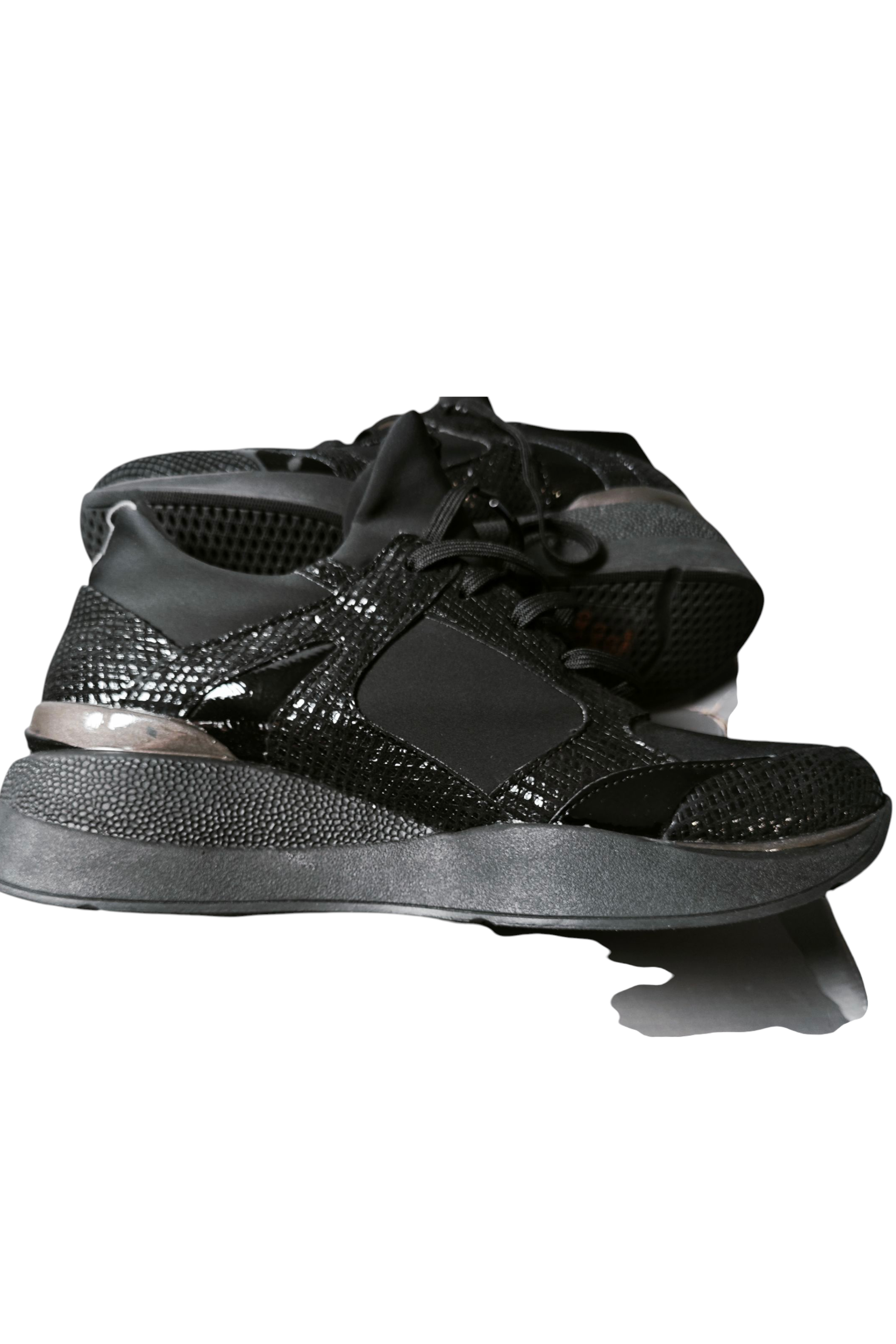 🤍✨ Zapatillas de piel con detalles pitón & suela 6 cm — lujo y confort (41) ✨🤍