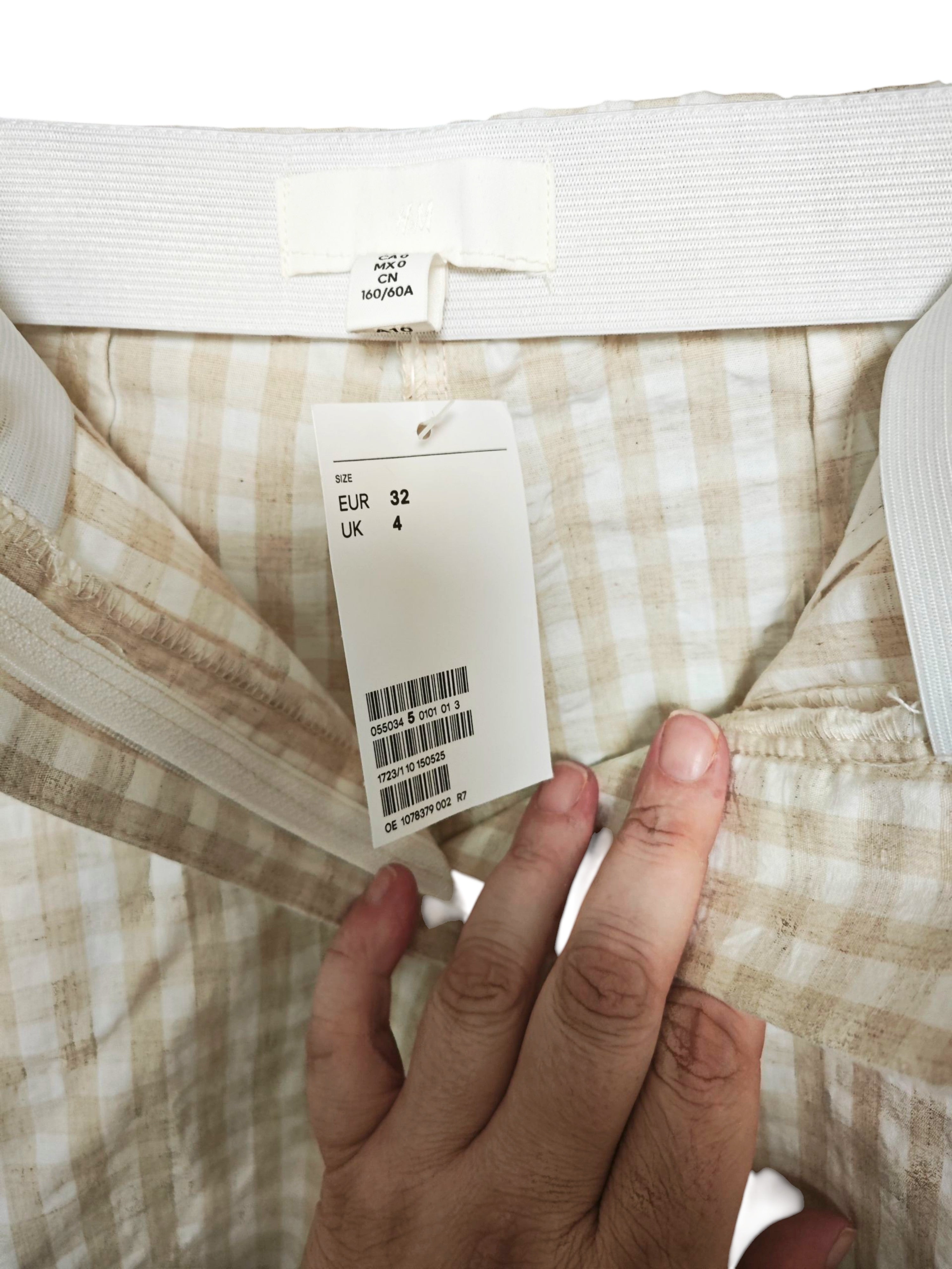 ❤️✨ Short vichy beige H&M algodón y lino – fresco y veraniego ❤️✨
