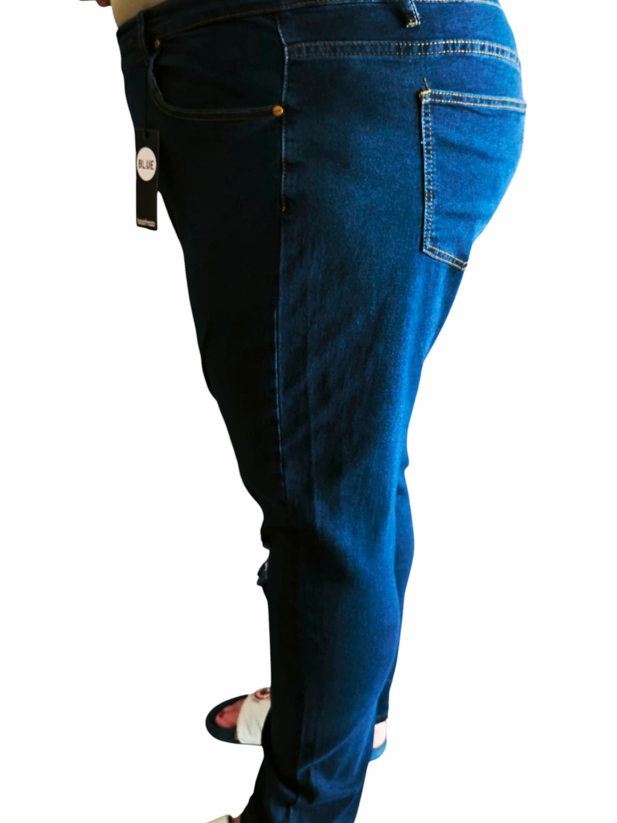Vaquero Curvy Mujer BOOHOO Original | Cintura Alta Desgastado | Talla 56-60