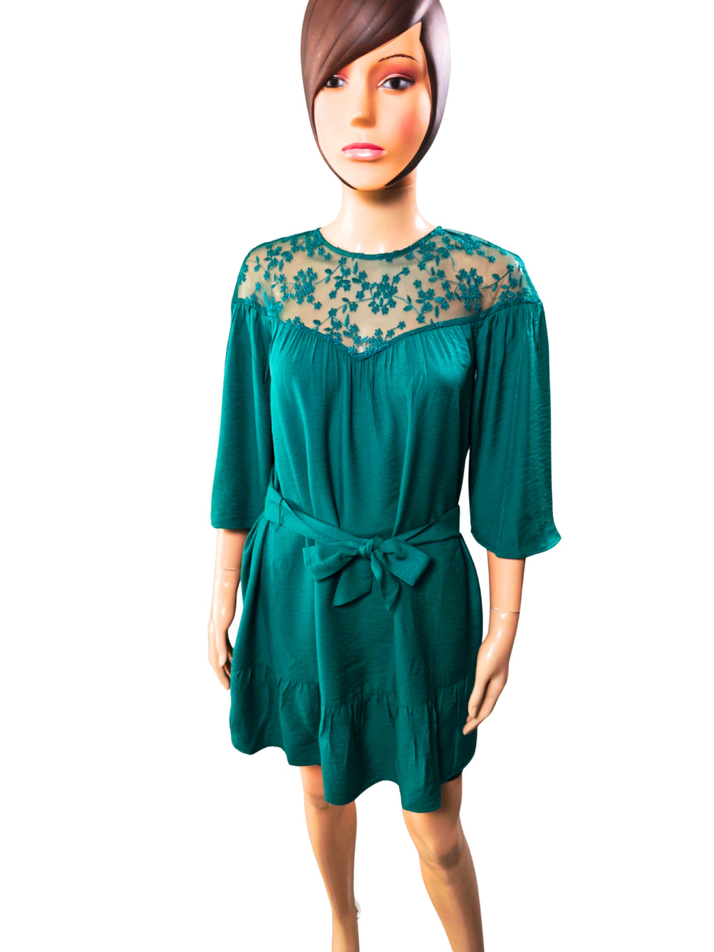 vestido verde esmeralda