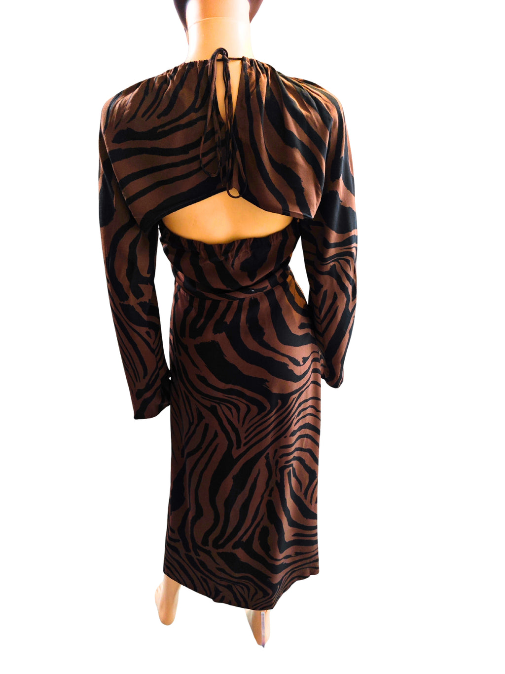 🤎🤍 Vestido midi animal print H&amp;M – NUEVO con etiqueta 🤎🤍