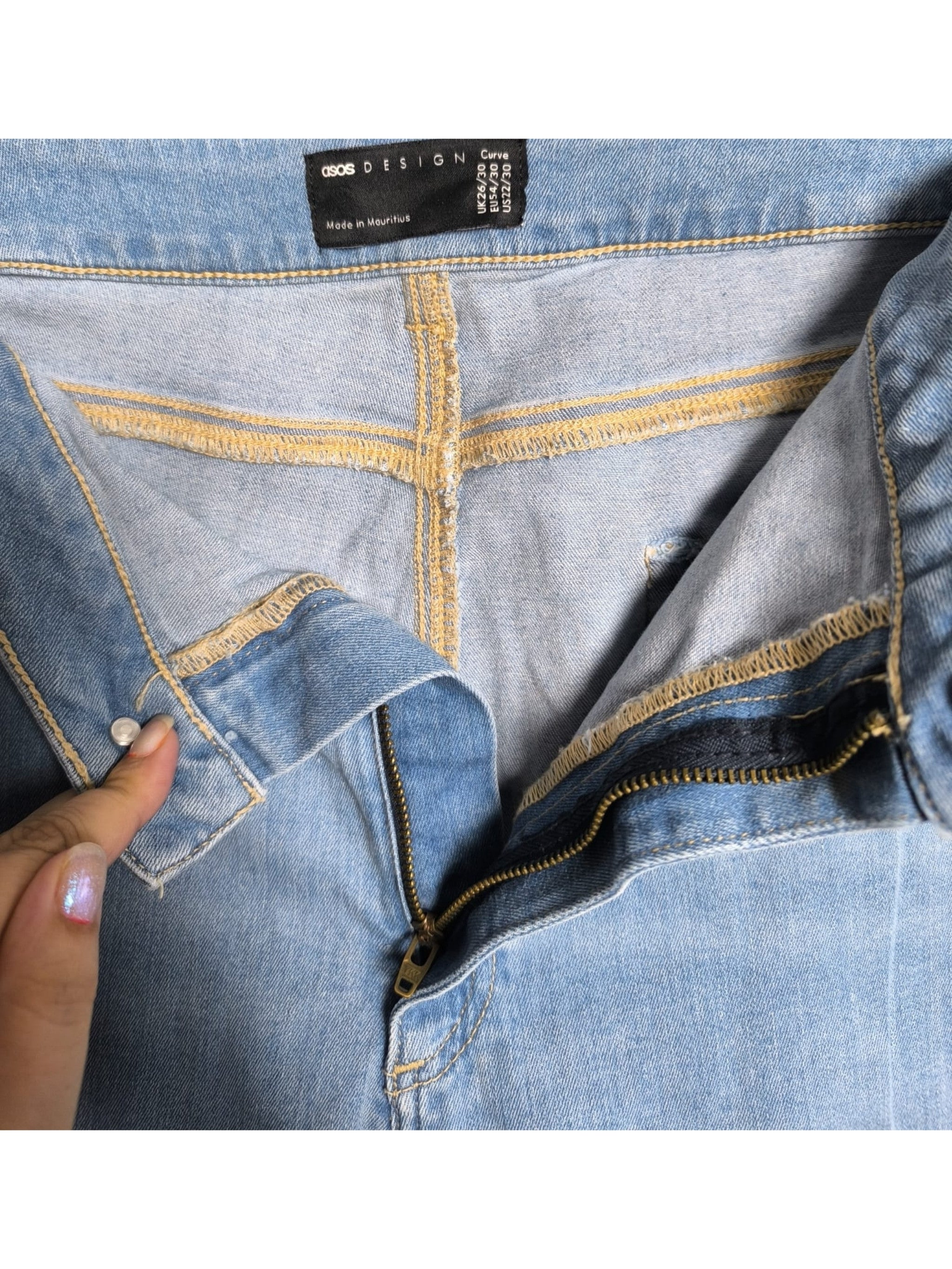 ✨ Vaquero Skinny Fit de Tiro Alto ASOS Design Curve Original Talla 54